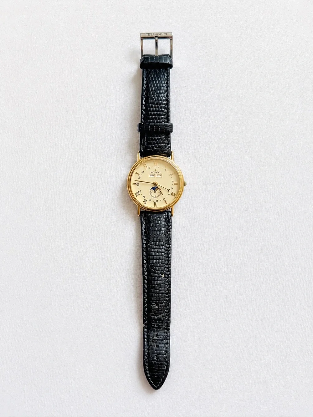 Movado - Vintage Dial Watch with Tiffany & Co Strap and Original Band and Box